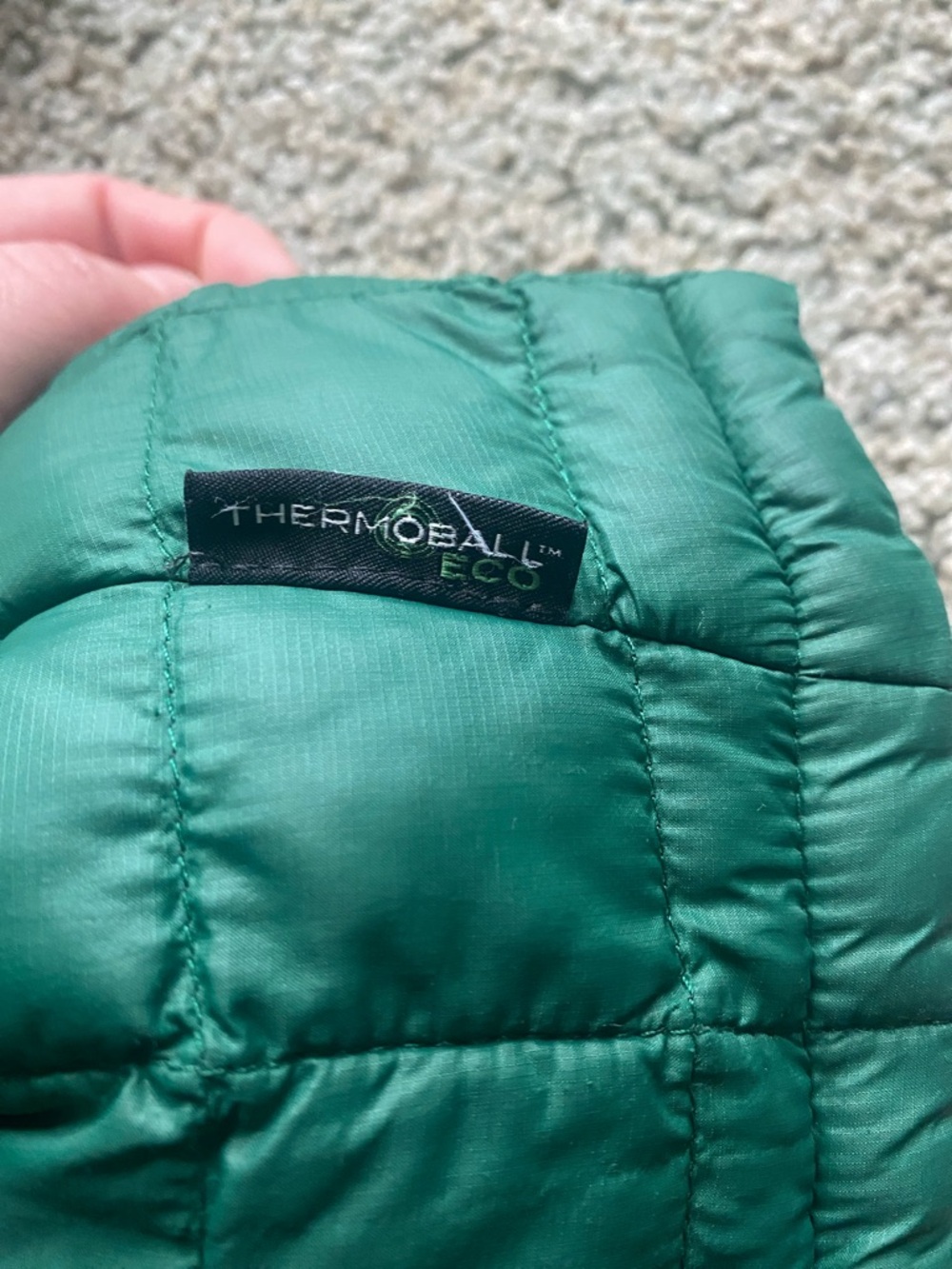 The North Face Green Hooded Packable Puffer with Black Youth Medium 10-12 - Picture 5 of 5